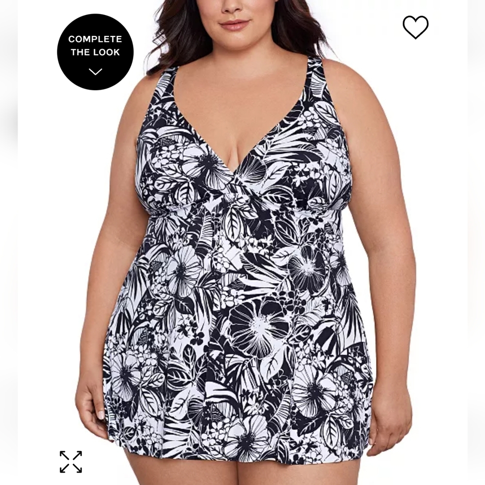 Plus Size Floral One Piece Bathing Suit